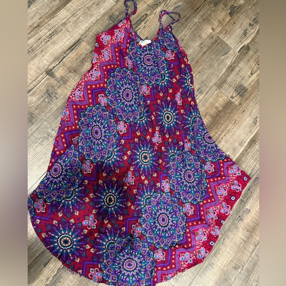 India Boutique Purple and Red women’s Dress one size